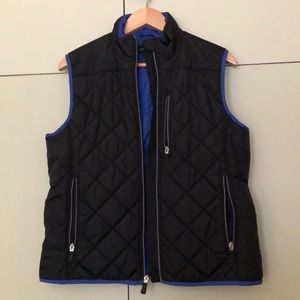 Lands End Black Vest with Primaloft